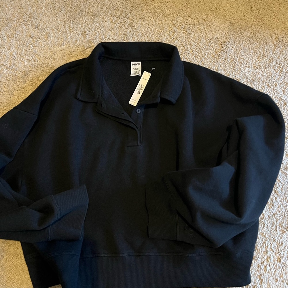 PINK Victoria's Secret Black V-Neck Sweater